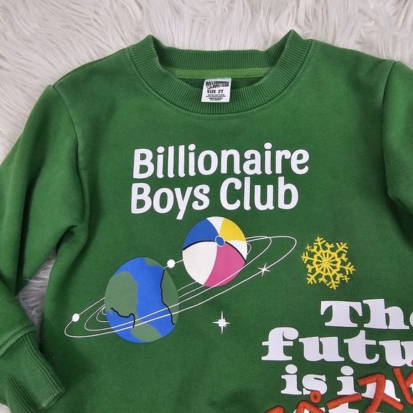 Billionaire Boys Club Green Orange Boys Size 2T Sweatshirt Joggers The Future Is - Picture 5 of 15